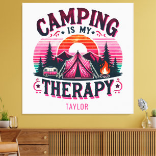 Impressão Em Tela Acampamento É Minha Terapia