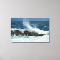Ação das ondas no Pemaquid Point, Maine