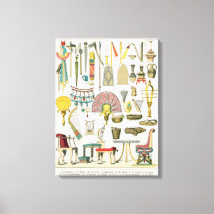 Impressão Em Tela Acessórios egípcios, 'do der Voelker de Trachten