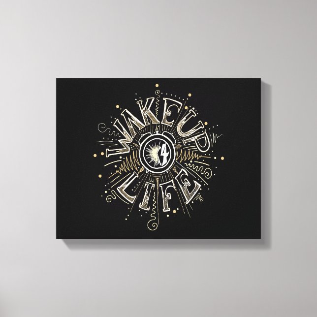 Impressão Em Tela Acordar Inspiracional UP 4 ilustração da citação L (Frente)