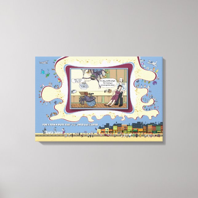 Impressão Em Tela Acracknophobia | Absurd Wordplay Humor 24x16 (Frente)