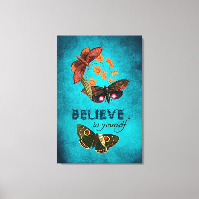 Impressão Em Tela Acredite em si mesmo (Frente)