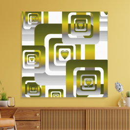 Impressão Em Tela Activate My Heart Pattern Silver