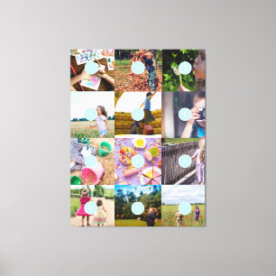 Impressão Em Tela Adicione as suas 12 fotos - Cartão personalizáve