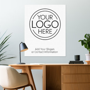 Impressão Em Tela Adicione seu logotipo corporativo moderno minimali