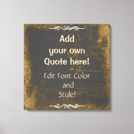 Impressão Em Tela Adicione Sua Própria Cotação! Textura de cartão