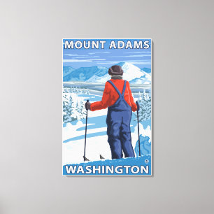 Impressão Em Tela Admiração do esquiador - montagem Adams,
