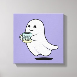 Impressão Em Tela Adorable Ghost Cute Halloween Illustration