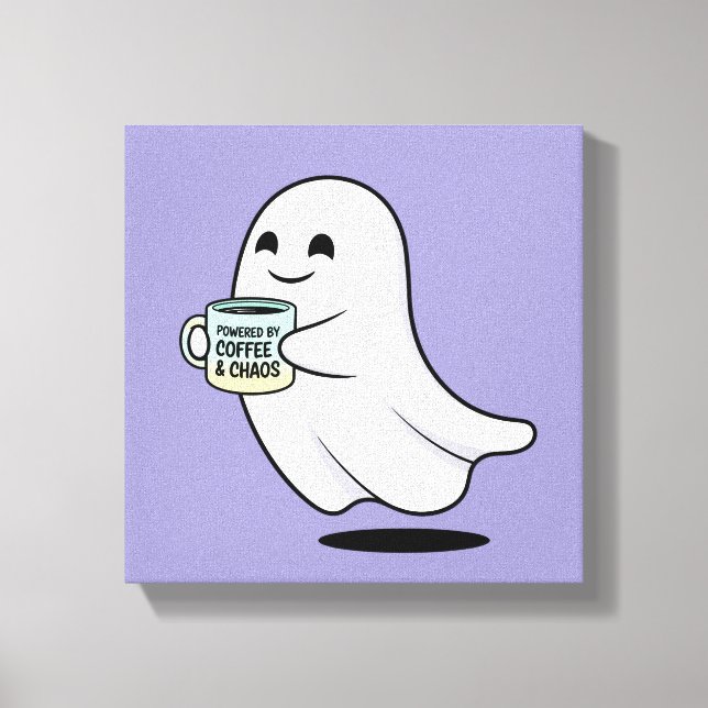Impressão Em Tela Adorable Ghost Cute Halloween Illustration (Frente)
