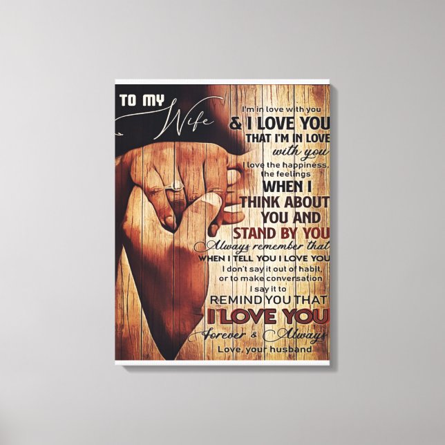 Impressão Em Tela Adorable Letter To Wife, Lovely Gift, (Frente)