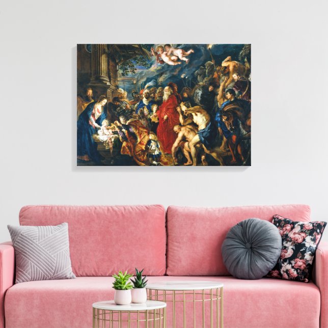Impressão Em Tela Adoração dos Magi | Peter Paul Rubens | (Insitu(Sala de estar))