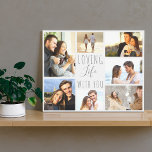 Impressão Em Tela Adorando a vida com você 7 Fotografias Collage - C<br><div class="desc">Canvas gráfica que você pode personalizar com 7 de suas fotos favoritas. O modelo está pronto para que você adicione suas fotos, trabalhando no sentido dos ponteiros do relógio a partir de cima à esquerda. Suas fotos estão posicionadas contra uma mármore de na moda de aquarela em cinza e branco,...</div>