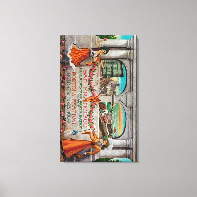 Impressão Em Tela Advertismo Portola Festival (mulheres) (Frente)