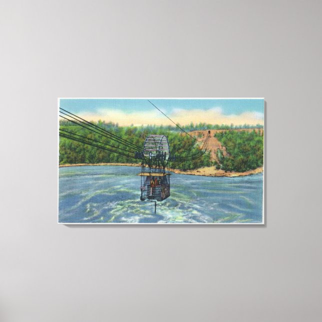 Impressão Em Tela Aerocar espanhol sobre o redemoinho de Niágara (Frente)