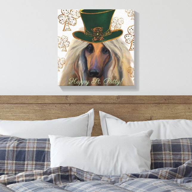 IMPRESSÃO EM TELA AFGHAN HOUND (Insitu(Quarto))