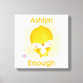 Impressão Em Tela Afirmação Personalizada para Crianças | Pássaro Am