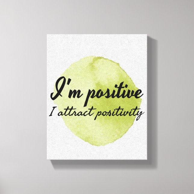 Impressão Em Tela afirmações motivacionais de autoaceitação (Frente)