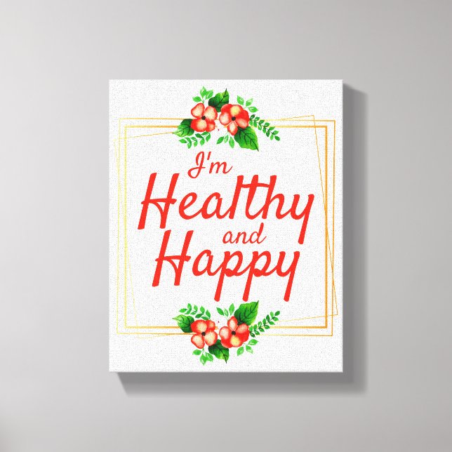 Impressão Em Tela afirmações positivas citações para o trabalho e a  (Frente)