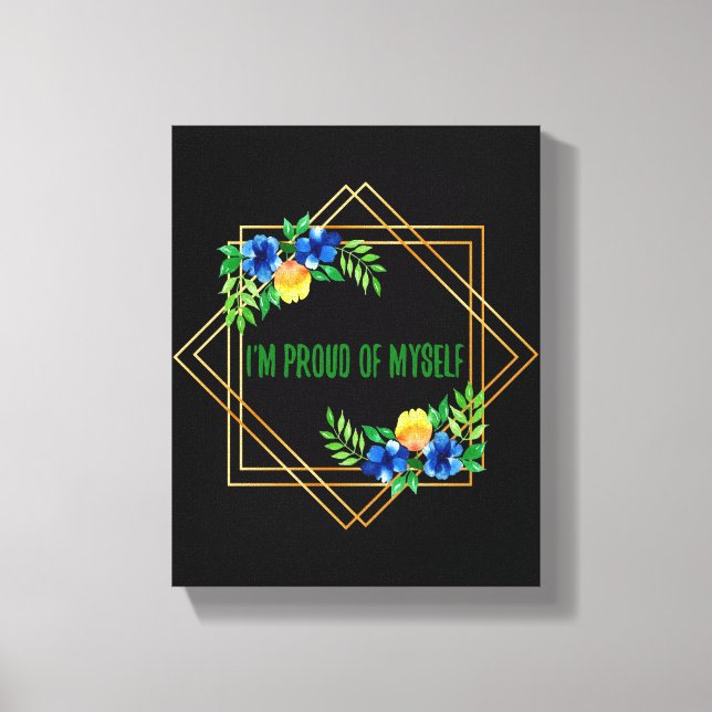 Impressão Em Tela afirmações positivas de manhã (Frente)