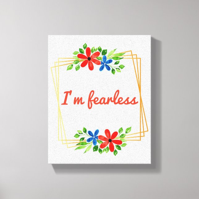 Impressão Em Tela afirmações positivas para autoamor e autocuidado (Frente)