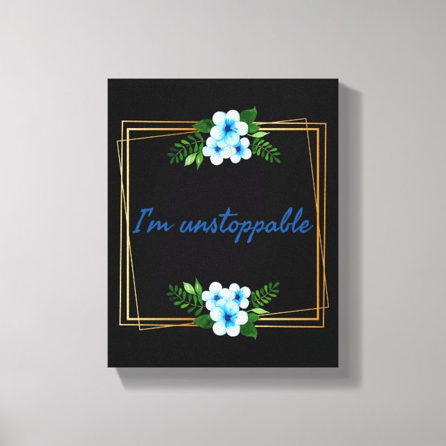 Impressão Em Tela afirmações positivas para o sucesso (Frente)