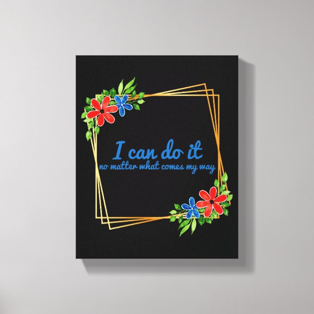 Impressão Em Tela afirmações positivas sobre o trabalho (Frente)