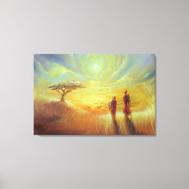 Impressão Em Tela África - Artista: Smet K. Gusani (Frente)