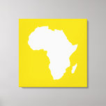 Impressão Em Tela África Audaciosa do ouro Poppy<br><div class="desc">O mapa africano traçado em branco com cores contrastantes na paleta "Safari" de Emporio Moffa inspirada pela ousada aventura e natureza selvagem do continente.</div>