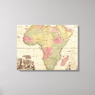 Impressão Em Tela África cerca de 1725