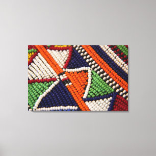 Impressão Em Tela África, Quênia. Contas Tribais Maasai