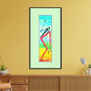 Impressão Em Tela African Art Incrível Watercolor Dancer