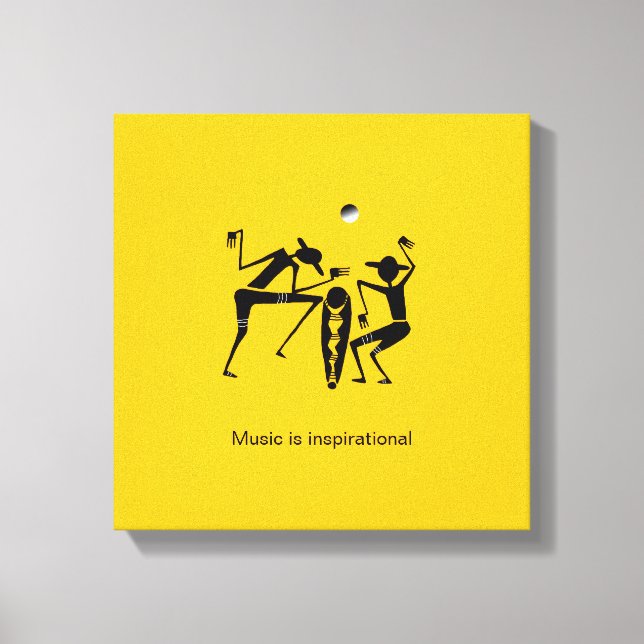 Impressão Em Tela Africano Art Esmagador - Dançarinos Silhouette (Frente)