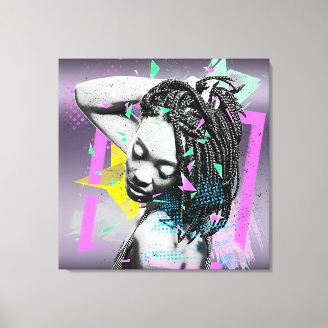 Impressão Em Tela Afro-Americano Art Deco (Frente)