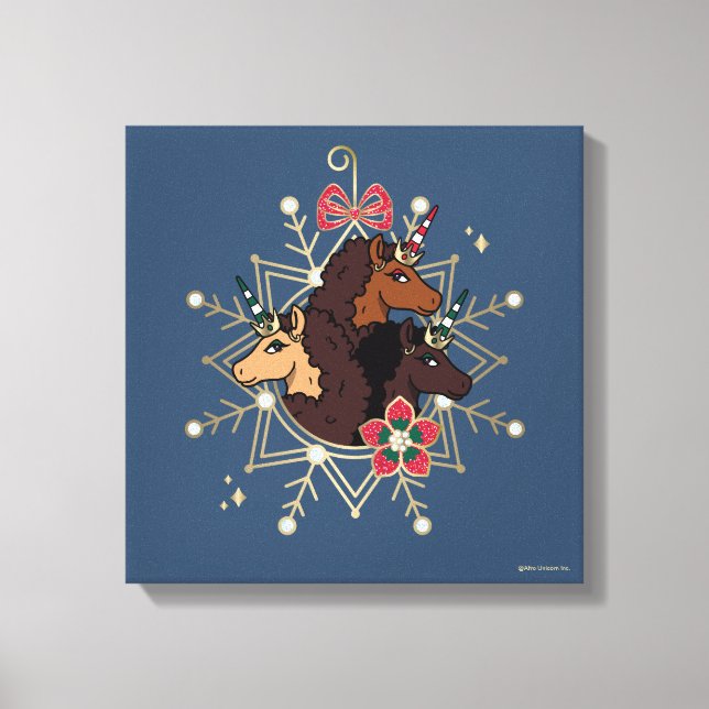 Impressão Em Tela Afro Unicorn Festivo Foliday Magical (Frente)