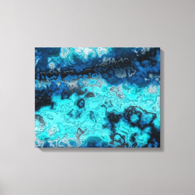 Impressão Em Tela Agate Azul (Frente)