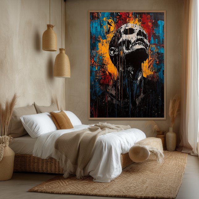 Impressão Em Tela Agonia e despertar arte expressionista contemporân (Criador carregado)