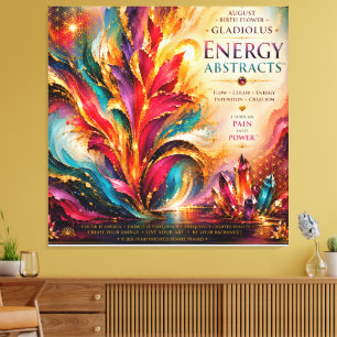 Impressão Em Tela Agosto Gladiolus Energias Abstratas Extra Grande