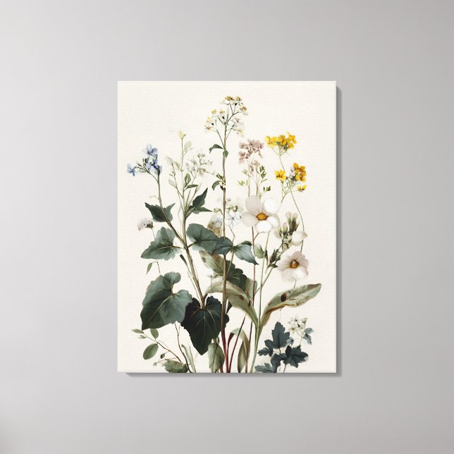 Impressão Em Tela Agrupamento de Flores Silvestres Anêmona (Frente)