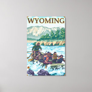 Impressão Em Tela Água branca que transporta - Wyoming
