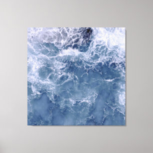 Impressão Em Tela Água do Mar de Foaming no Oceano Índico