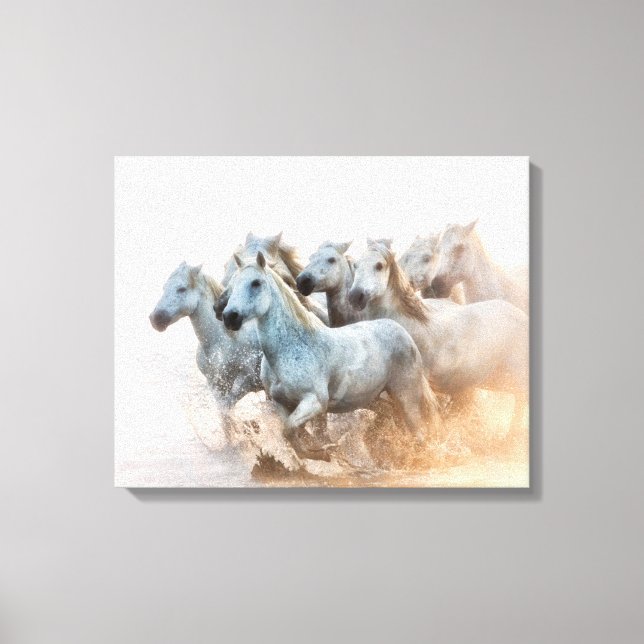 Impressão Em Tela Água do Mediterrâneo em Sunrise (Frente)