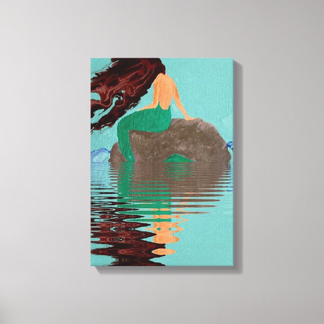 Impressão Em Tela Água Fluida de Pedra da Sereia em Lona Envelopada (Frente)