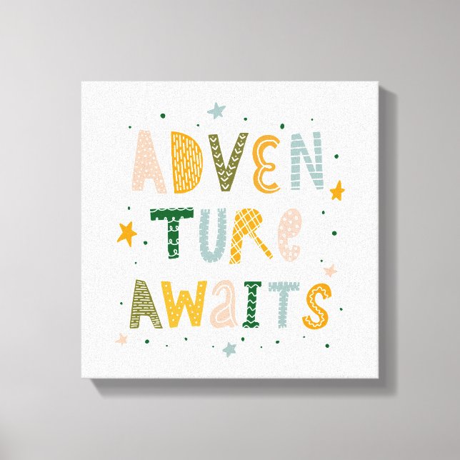 Impressão Em Tela Aguardam Aventura (Frente)