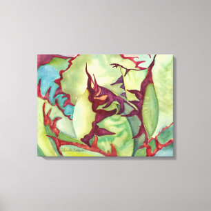 Impressão Em Tela Aguarela da agave por Debra Lee Baldwin