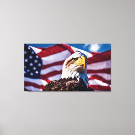 Impressão Em Tela Águia Americana
