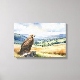 Impressão Em Tela Águia Real Arte de Vida Selvagem Estilo Aquarela