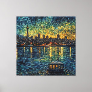 Impressão Em Tela Agulha do espaço no estilo van Gogh