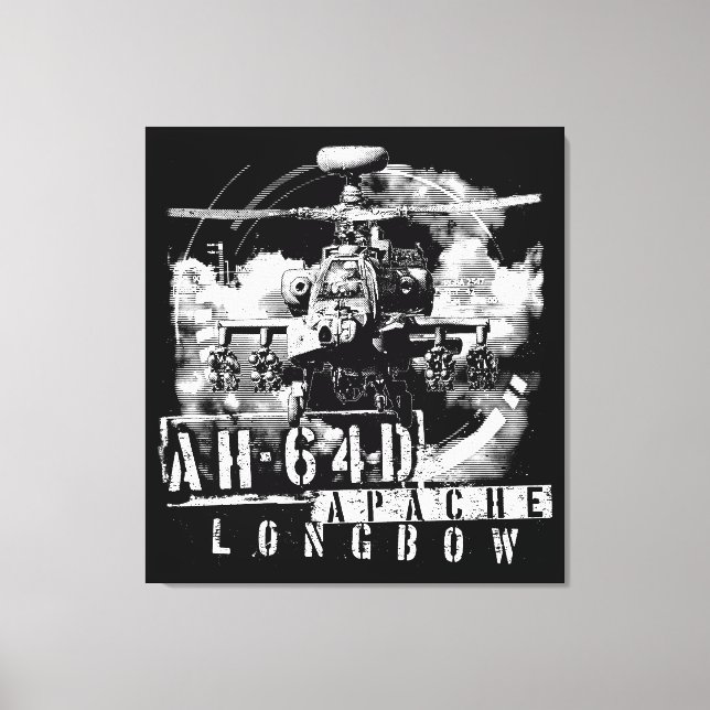 Impressão Em Tela AH-64D Apache Longbow (Frente)