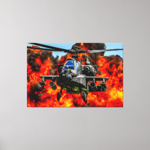 Impressão Em Tela AH-64E APACHE GUARDIAN 40x60