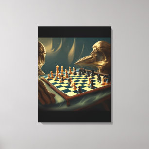 Impressão Em Tela AI Art Chess Brincando A Si Mesmo 2023